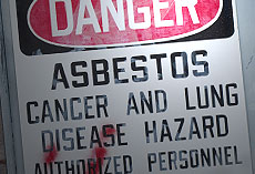 Asbestos DANGER Sign